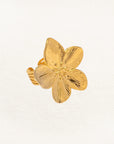 Adjustable gold blossom statement ring