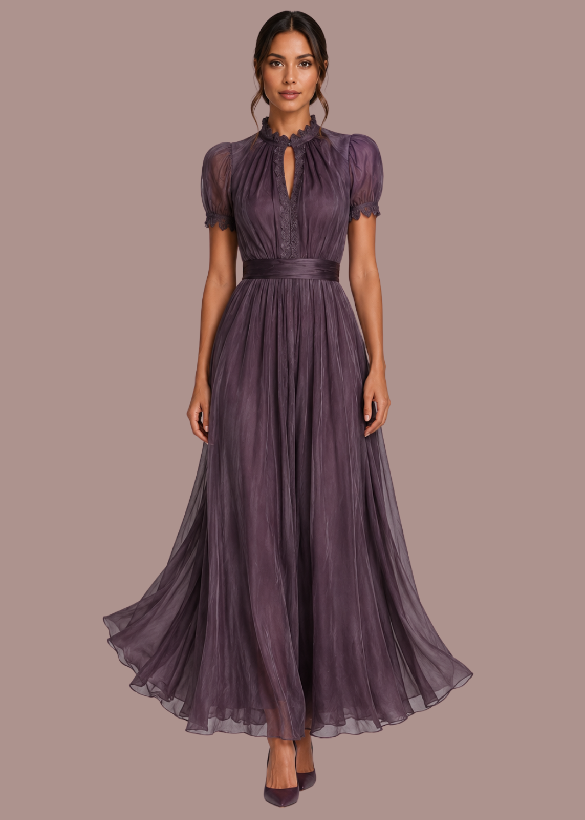 Anne | Ladies Lace Maxi Dress