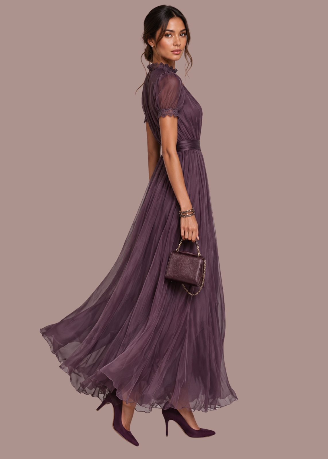 Anne | Ladies Lace Maxi Dress