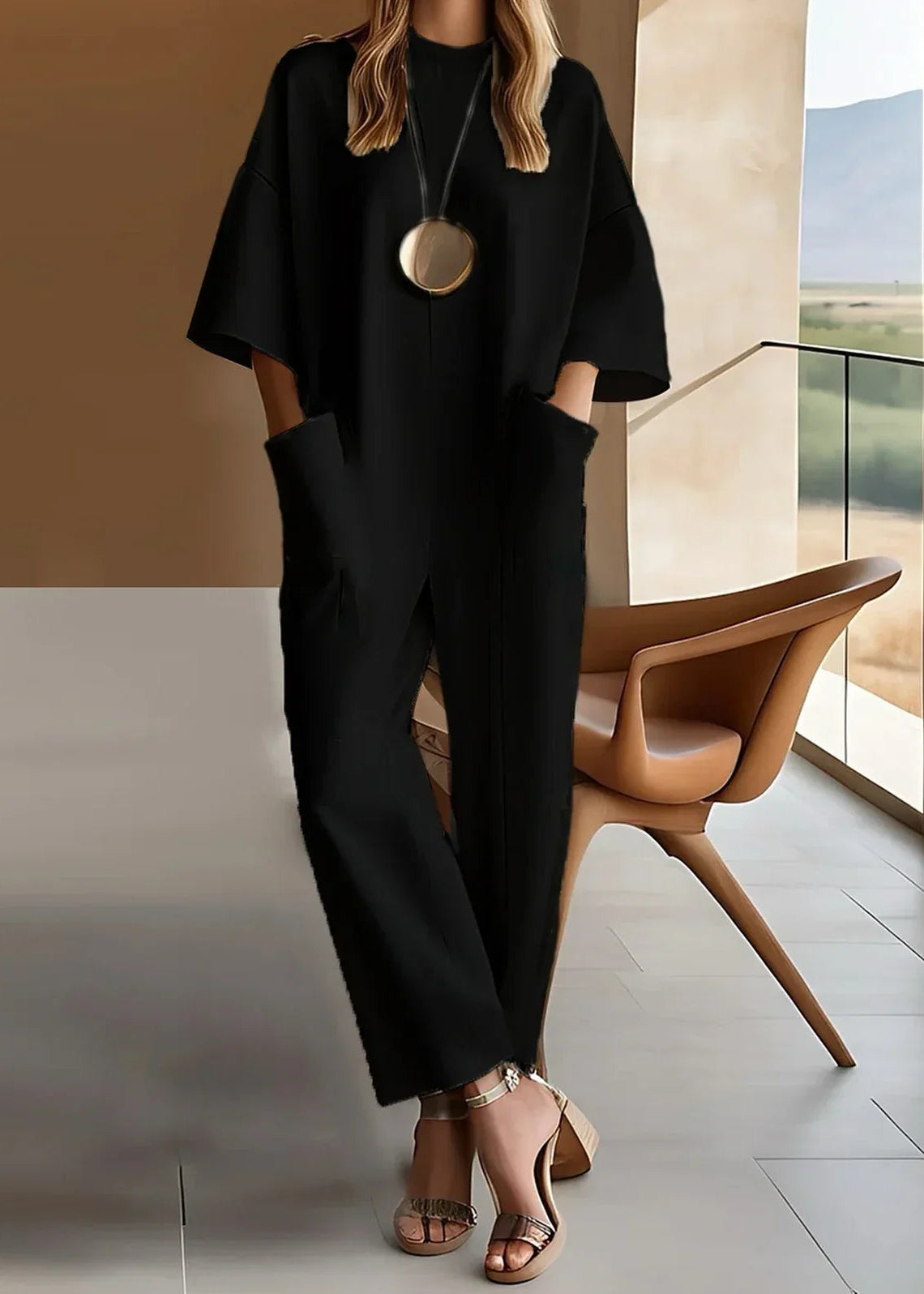 Emmy™ Elegant Short-Sleeve Jumpsuit