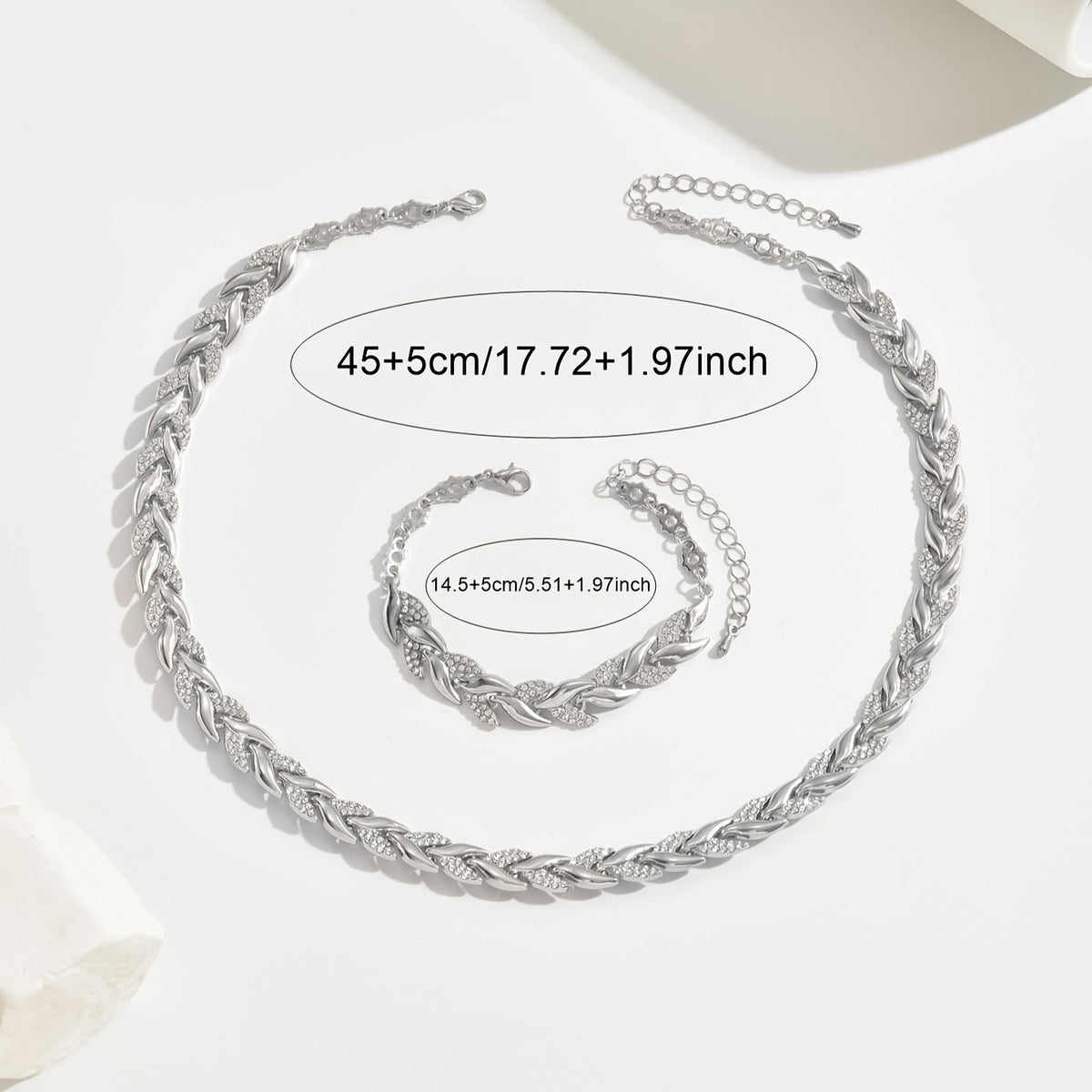 Claudine | Necklace and Bracelet Set Fish Tail