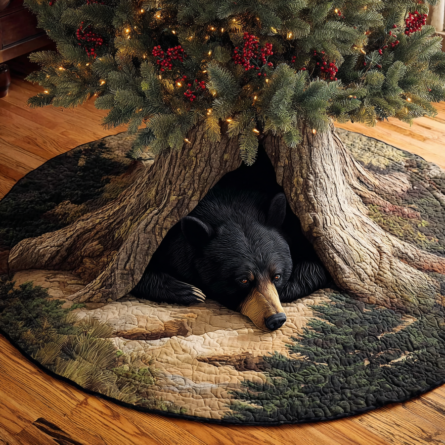FOREST | BROWN FOREST BEAR CHRISTMAS TREE SKIRT