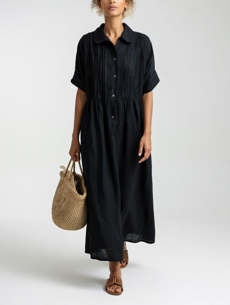Lysandra™ - Relaxed Maxi Shirt Dress