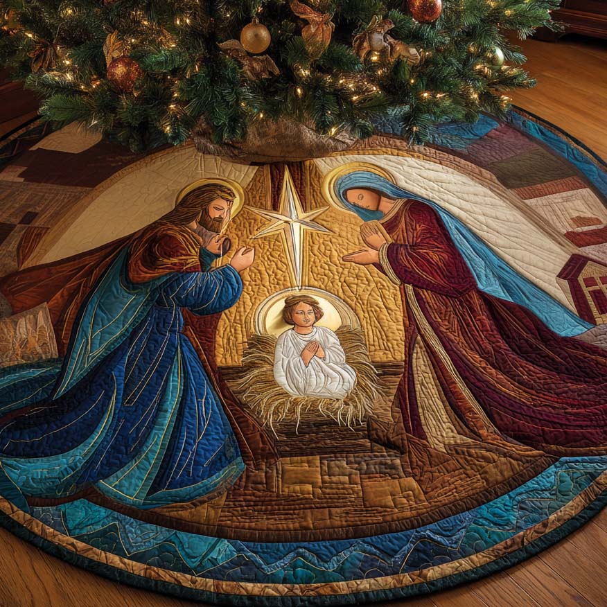 CELESTIAL | MULTICOLOR NATIVITY TREE SKIRT