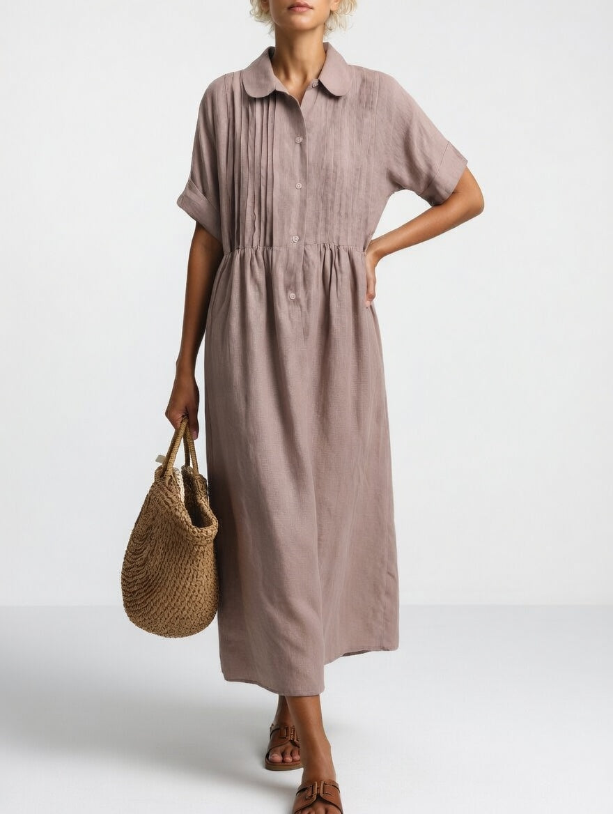 Lysandra™ - Relaxed Maxi Shirt Dress