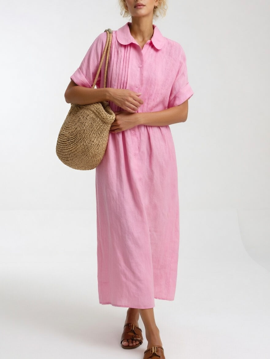 Lysandra™ - Relaxed Maxi Shirt Dress