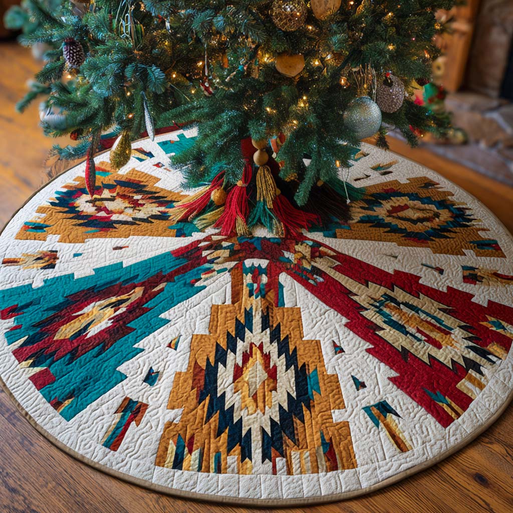 HERITAGE | CREAM SOUTHWESTERN CHRISTMAS TREE SKIRT