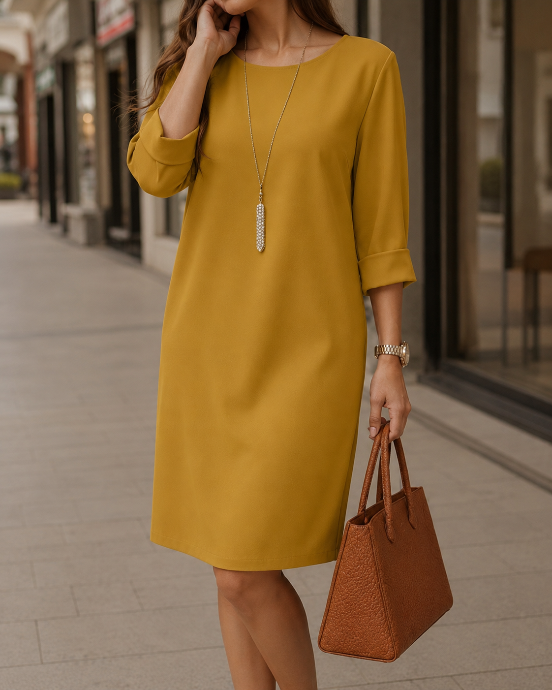 Odette™ | Tummy-Concealing Midi Dress
